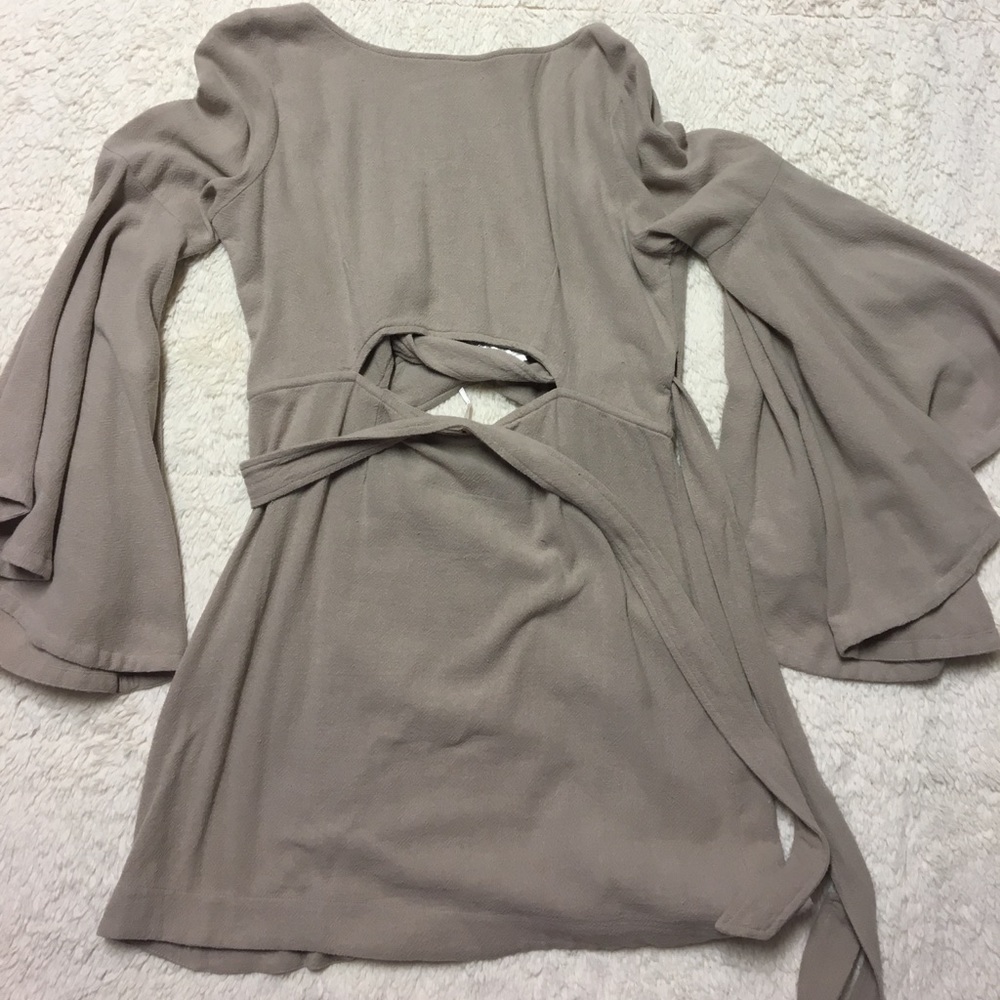 FreePeople bell sleeve mini dress NWT